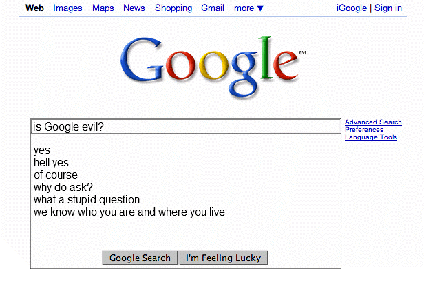 Evil Google