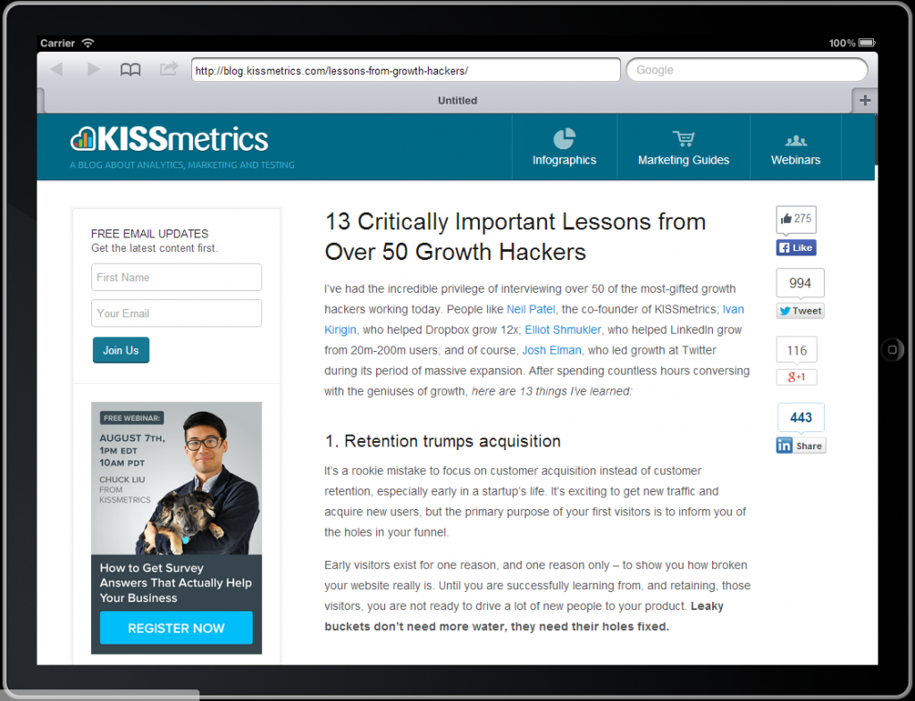 kiss metrics