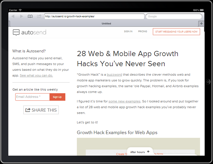 mobile growth hacks