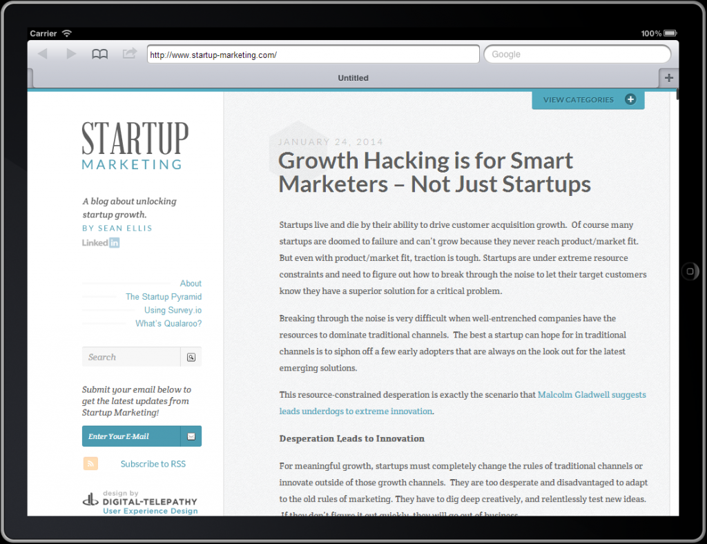 startup marketing